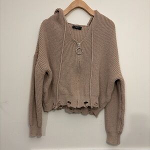 Vici Taupe distressed jacket